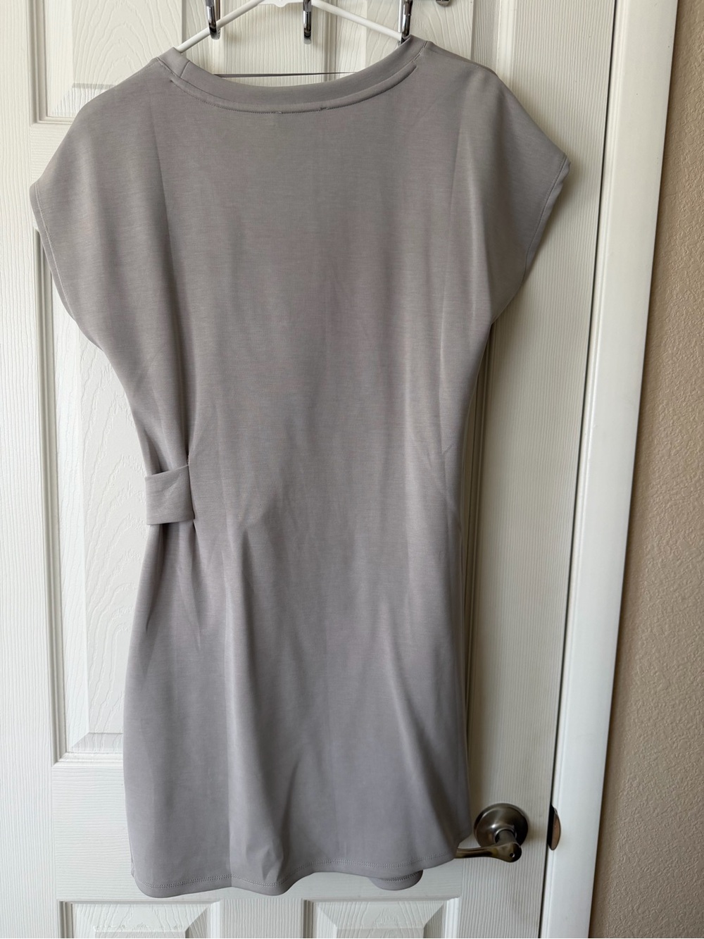 Cable & Gauge Light Gray Knot-Detail Mini Dress - Picture 4 of 4